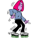 download Roller Blader clipart image with 270 hue color