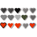 download 15 Hearts clipart image with 0 hue color