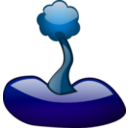 download Glossy Tree clipart image with 180 hue color