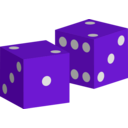 download Two Red Dice clipart image with 270 hue color