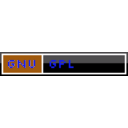 download Gnu License Web Badge clipart image with 180 hue color