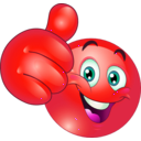 download Thumbs Up Happy Smiley Emoticon clipart image with 315 hue color