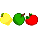 Three Cartoony Apples