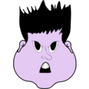 download Angry Boy clipart image with 270 hue color