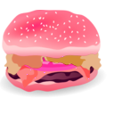 download Cheeseburger clipart image with 315 hue color