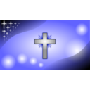 Iceblue Glowing Cross Wallpaper