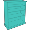 download Wooden Bookcase clipart image with 135 hue color