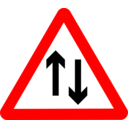 Roadsign Two Way Ahead