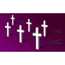 download Crosses On Field Remembrance Day clipart image with 180 hue color