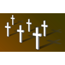 download Crosses On Field Remembrance Day clipart image with 270 hue color