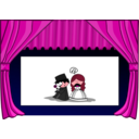 download Cinema 4 The Stage clipart image with 315 hue color