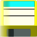 download Saveicon clipart image with 180 hue color