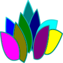 download Fire clipart image with 180 hue color