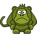 download Angry Cartoon Monkey clipart image with 45 hue color