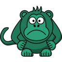 download Angry Cartoon Monkey clipart image with 135 hue color
