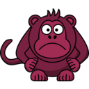 download Angry Cartoon Monkey clipart image with 315 hue color