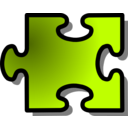 download Green Jigsaw Piece 16 clipart image with 315 hue color
