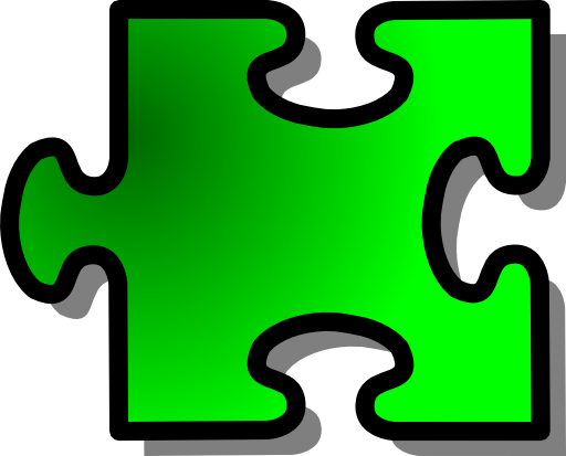 Green Jigsaw Piece 16