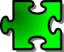 Green Jigsaw Piece 16