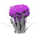 download Explosion clipart image with 270 hue color
