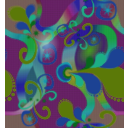download Hideous Paisley Pattern clipart image with 135 hue color