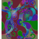 download Hideous Paisley Pattern clipart image with 180 hue color