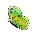 download Butterflygreen clipart image with 270 hue color