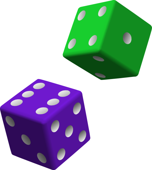 Green And Purple Dice