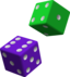 Green And Purple Dice