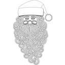 download Santa 1 Outline clipart image with 135 hue color