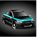 download Audi A3 clipart image with 180 hue color