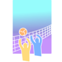 download Volleyball clipart image with 180 hue color