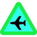 download Airplane Roadsign clipart image with 135 hue color