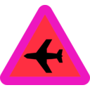 download Airplane Roadsign clipart image with 315 hue color