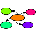 download Mindmap clipart image with 270 hue color