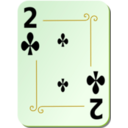 download Ornamental Deck 2 Of Clubs clipart image with 45 hue color