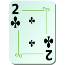 download Ornamental Deck 2 Of Clubs clipart image with 90 hue color