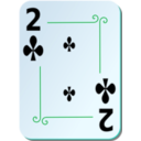download Ornamental Deck 2 Of Clubs clipart image with 135 hue color