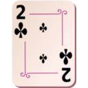 download Ornamental Deck 2 Of Clubs clipart image with 315 hue color