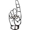 Sign Language D Finger Pointing