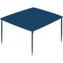 download Small Square Table 01 clipart image with 180 hue color
