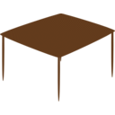 download Small Square Table 01 clipart image with 0 hue color