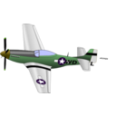 download P51 Mustang clipart image with 45 hue color