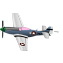 download P51 Mustang clipart image with 135 hue color