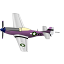 download P51 Mustang clipart image with 225 hue color