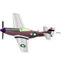 download P51 Mustang clipart image with 270 hue color