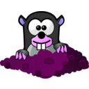 download Cartoon Mole clipart image with 270 hue color