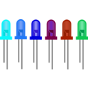 download Light Emiting Diodes clipart image with 180 hue color