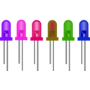 download Light Emiting Diodes clipart image with 270 hue color