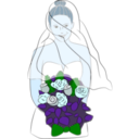 download Bride clipart image with 180 hue color